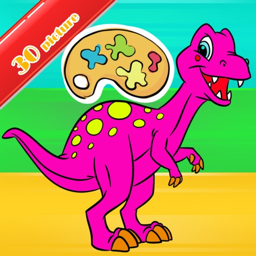 Dinosaur Activities:Coloring Markers Learning Game iOS App