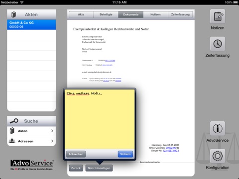 AdvoCenter - iPad Edition screenshot 3