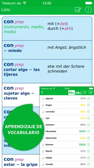 Captura de pantalla de Diccionario Alemán - Español en iPhone 5