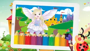 Princess Fairy Tale and Wonderland Coloring page screenshot #1 for iPhone