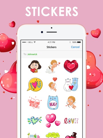 Love Valentine Sticker Emoji & Emoticons ChatStickのおすすめ画像1