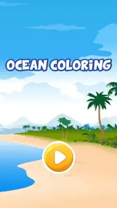 Mermaid in ocean coloring book for kids games screenshot #1 for iPhone