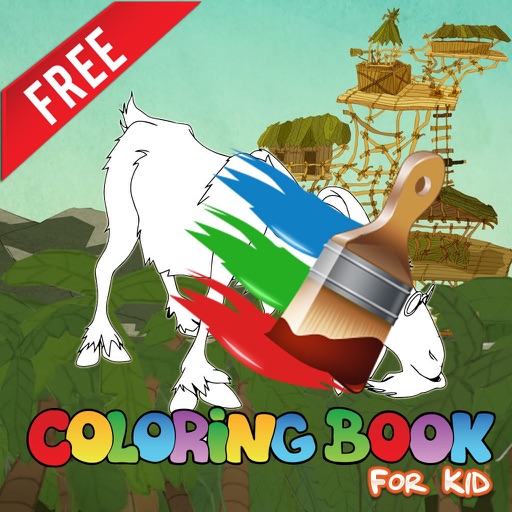 Coloring Kids friendly for Robinson Crusoe Animals icon