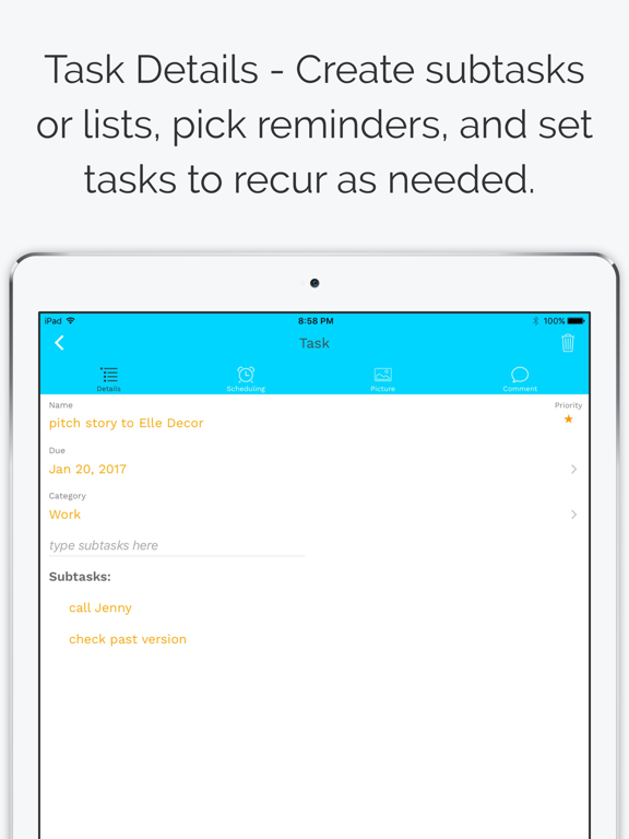 Screenshot #6 pour Completo: Priority-based To-do