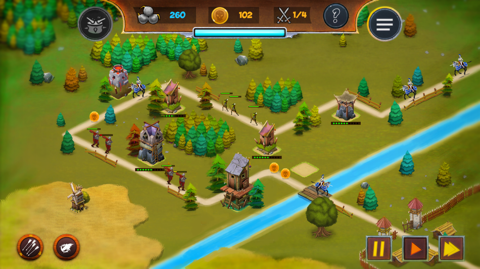 #1. Hooman Invaders Tower Defense (iOS) By: ASSIST Software SRL