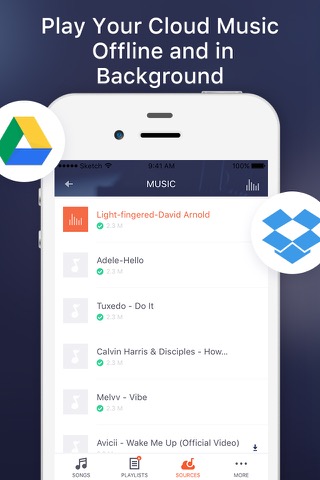 Cloud Music Player -Play Offline & Backgroundのおすすめ画像1