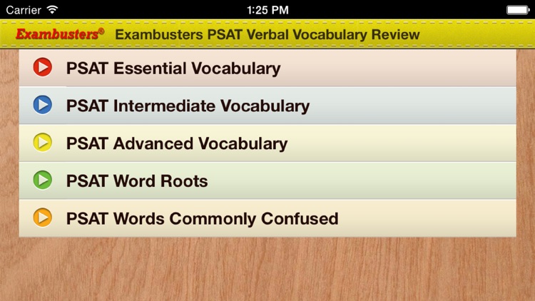 PSAT Prep Vocabulary Flashcards Exambusters screenshot-4