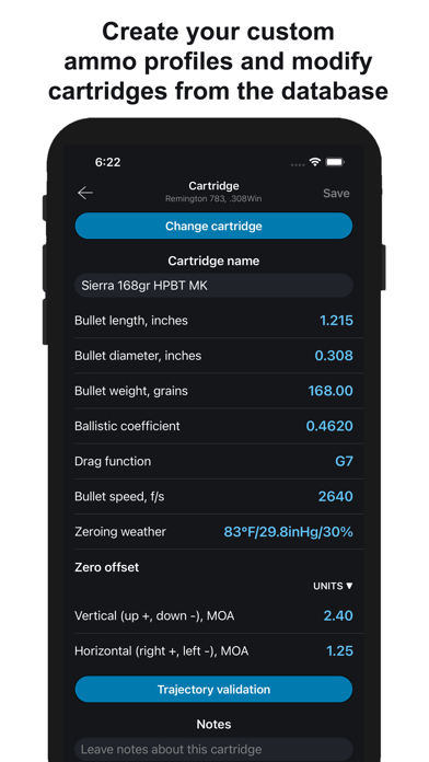 Chairgun Elite Ballistic Tool Screenshot