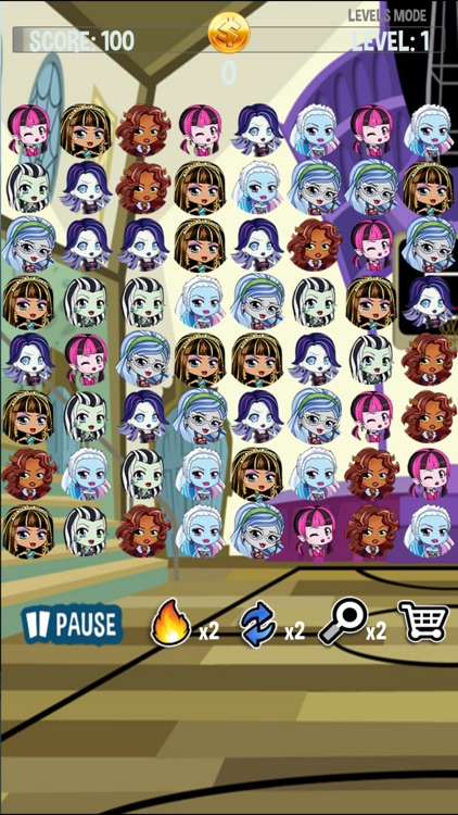 Monster Girls Makeover Match 3: Connect the dolls