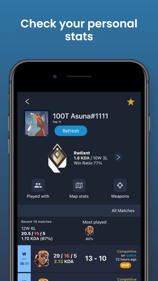 #1. Valking.gg - Valorant Tracker (iOS) 由: Sueleyman Karaman