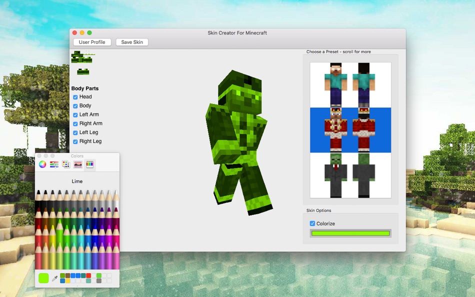 #3. Skin Creator For Minecraft (macOS) 由: Flamethrower
