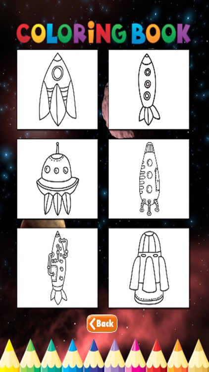 Spaceships Coloring Book - Activities for Kid screenshot-4