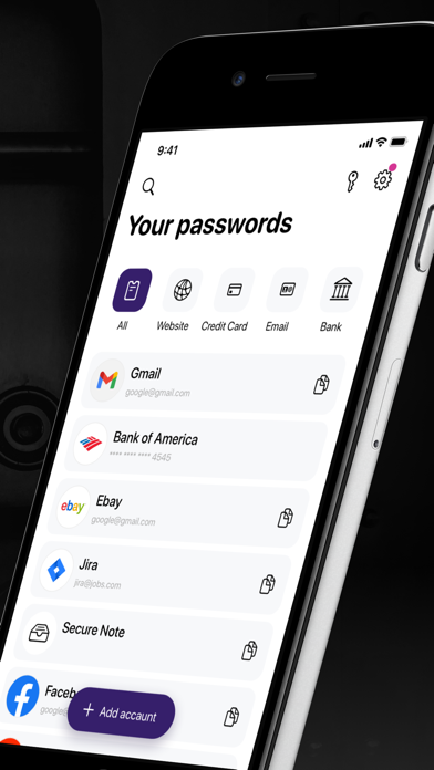 Passcode | Password Manager Screenshot