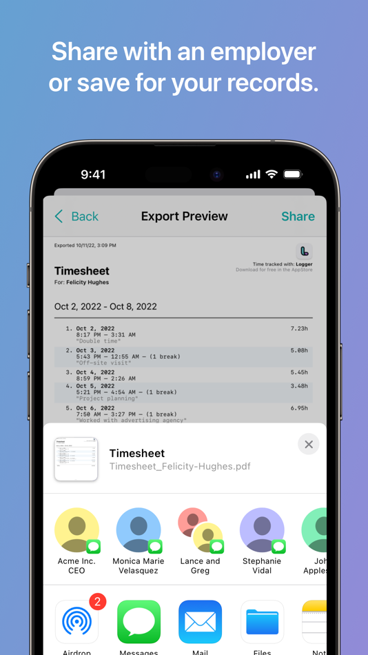 #4. Logger - Time Clock Hours Log (iOS) 게시자: Trent Morris