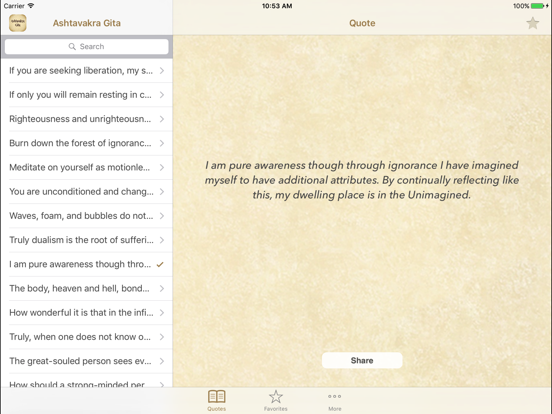 Screenshot #4 pour Ashtavakra Gita Nondual Quotes