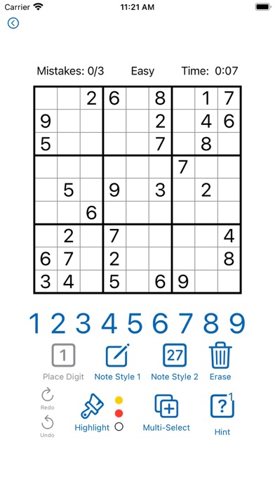 #1 Sudoku Puzzle Game Screenshot
