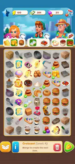 Game screenshot Merge Cafe – Merge game chef apk
