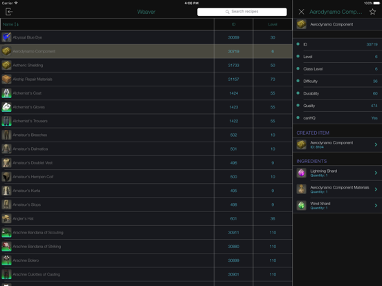 Screenshot #6 pour Pocket Wiki for FF XIV