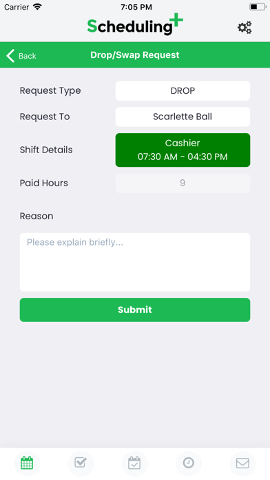 Scheduling+ Employee App Screenshot