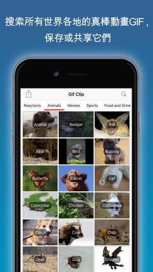 Gif Clip - 搜索動畫GIF＆動圖、播放・保存・共享！(圖1)-速報App
