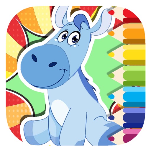 Donkey Coloring Book Page Game For Kids Edition Icon