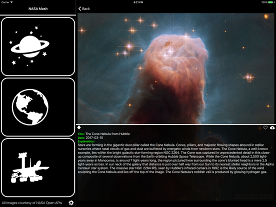 NASA Mash iPad screenshot 1 - Education app