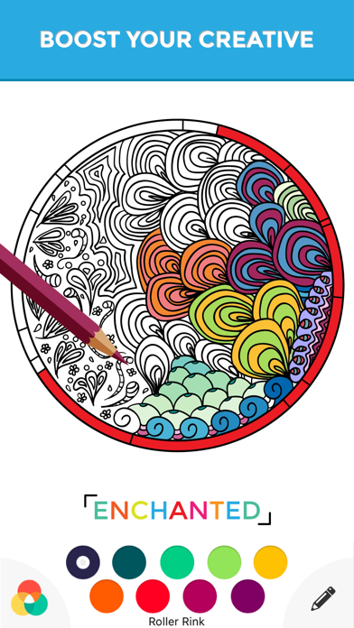 Screenshot #3 pour Enchanted Coloriage Adulte Mandala Showroom