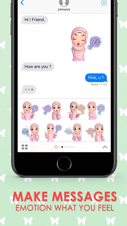Amarena 3D Hijabgirl Indo Stickers for iMessage