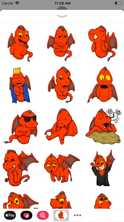 Red Baby Dragon Stickers