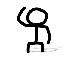 Over 10 cute animated stick figure motions, Carlton dance, running man, man running, slap to the face and a few others you can have fun sending to your friends and family