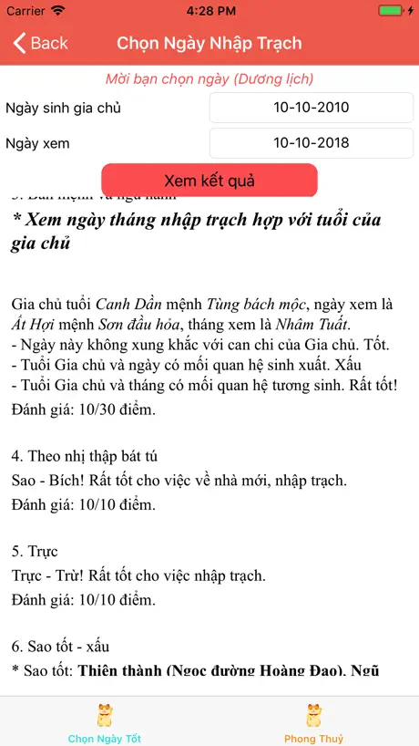 Xem Ngày Tốt Xấu