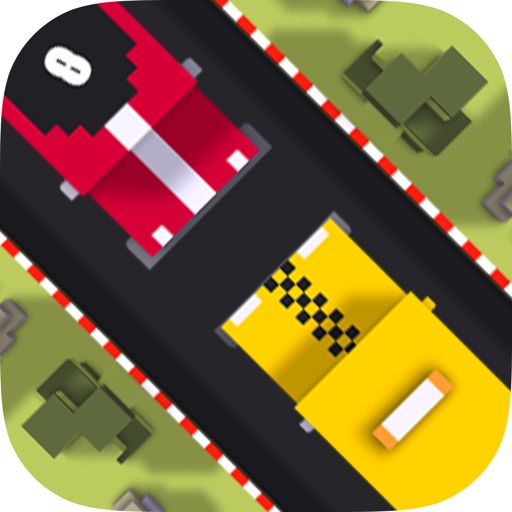 Hard Road - Don’t Crash The Car On Pixel Highway 2 Icon