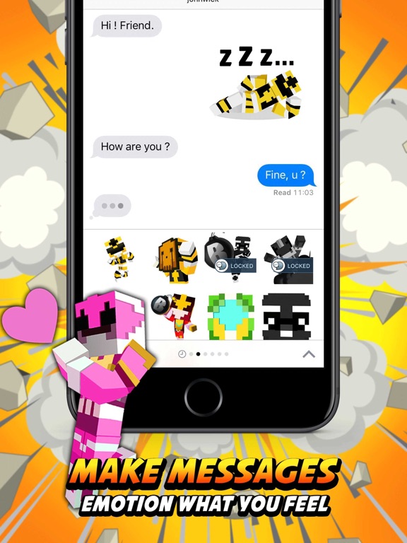 Screenshot #5 pour Bomber rangers 3D สติกเกอร์ สำหรับ iMessage