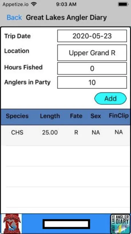 GL Angler Diary