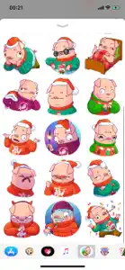 Christmas Piggy Funny Sticker screenshot #2 for iPhone