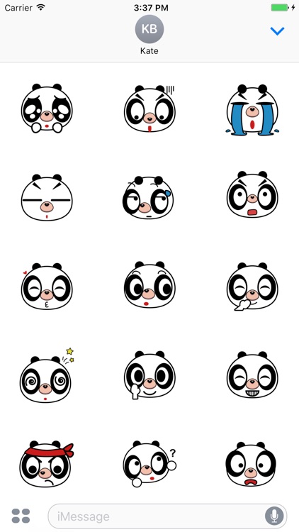 Lovely Panda Animated Stickers