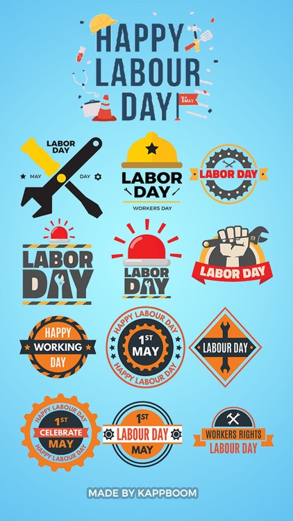 Happy Labor Day Stickers