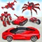 Welcome and get ready to play the spider robot car transforming game