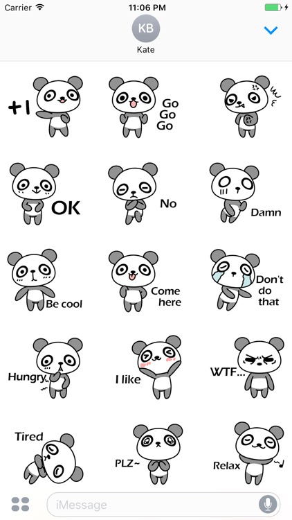 Popo The Cute Panda Stickers