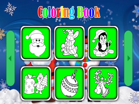 塗り絵の本 サンタクロース クリスマスツリー カートゥーン アプリ 子供向けのおすすめ画像2
