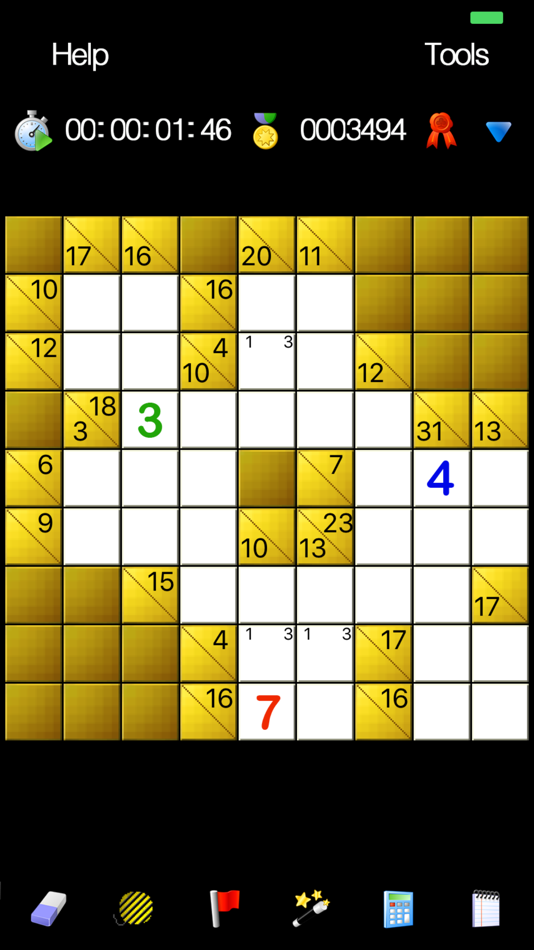 #2. Kakuro u (iOS) 由: The Chess Solitaire Sudoku Factory Ltd