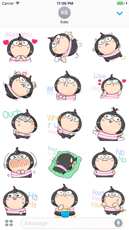 Amara The Cute Little Girl Stickers