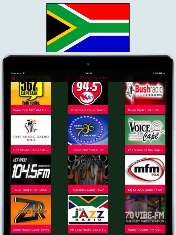 Radio South Africa FM / Radio Stations Online Live iPad screenshot 2 - Music app