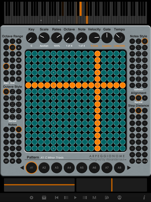 Screenshot #1 for Arpeggionome Pro | matrix arpeggiator