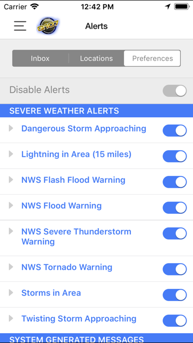 WQLT-FM Weather Screenshot