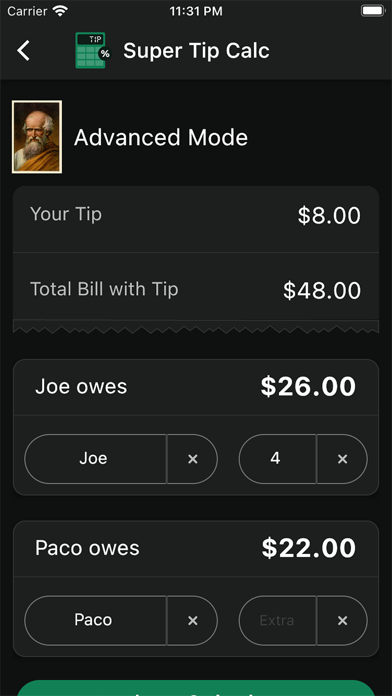 Tip Calc: Super Tip Calculator Screenshot