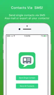 contacts via sms: send contacts by sms iphone screenshot 1