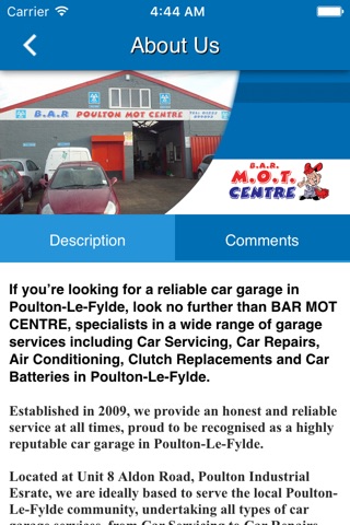 BAR MOT Centre screenshot 2