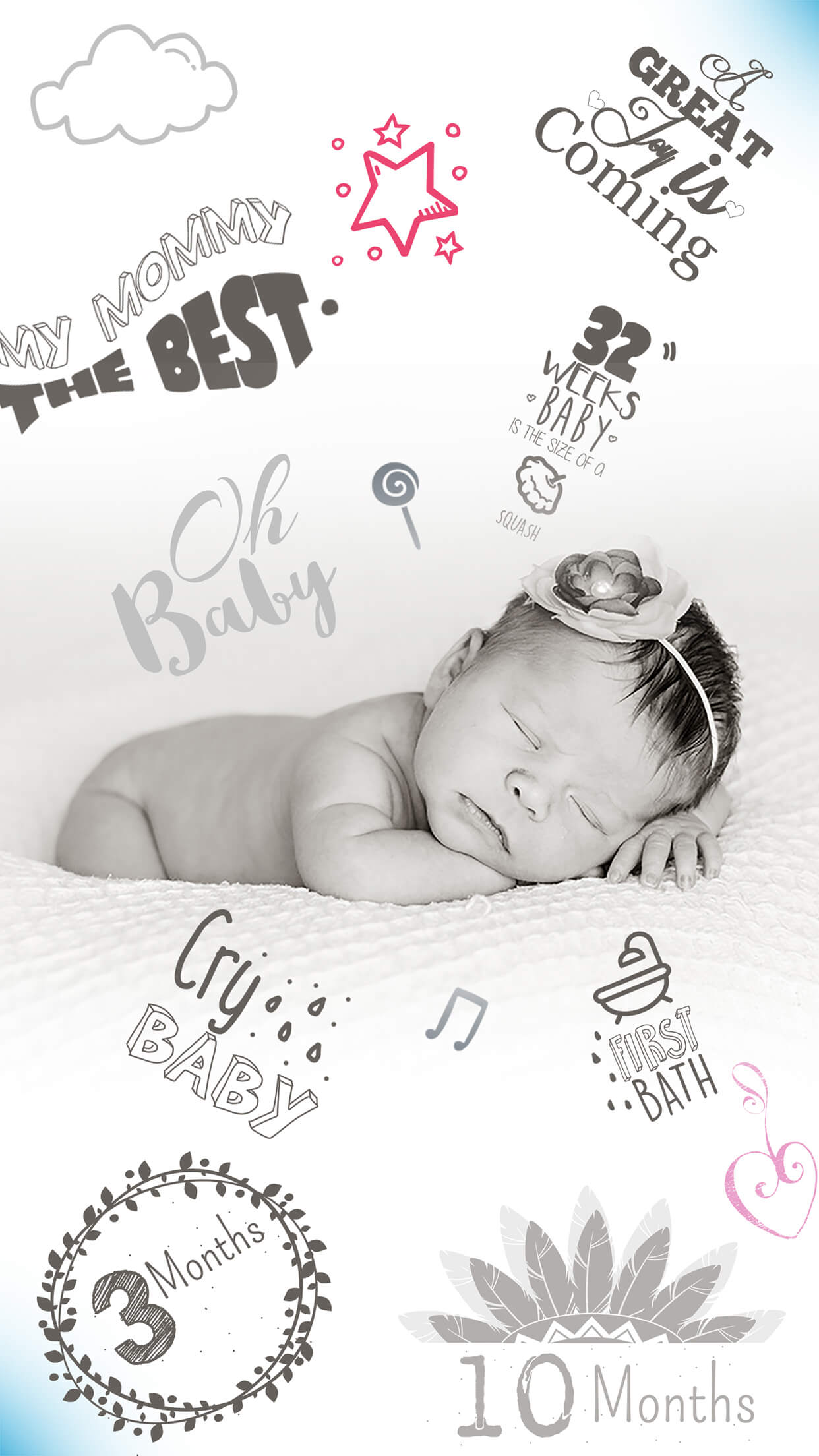 Baby Photo Story - Pregnancy Milestones Camera screenshot 3