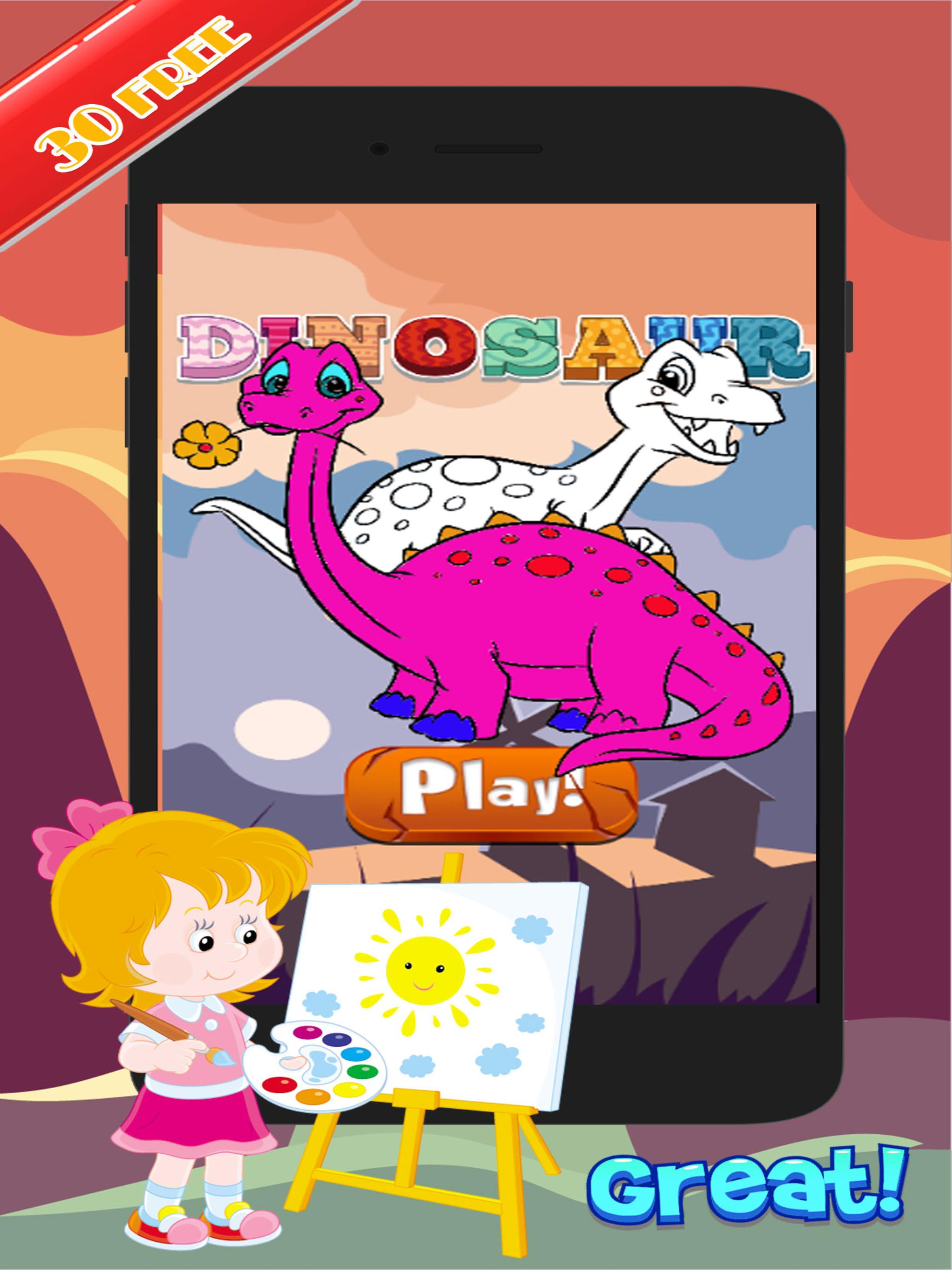 Dinosaur Activities:Coloring Markers Learning Game screenshot 5